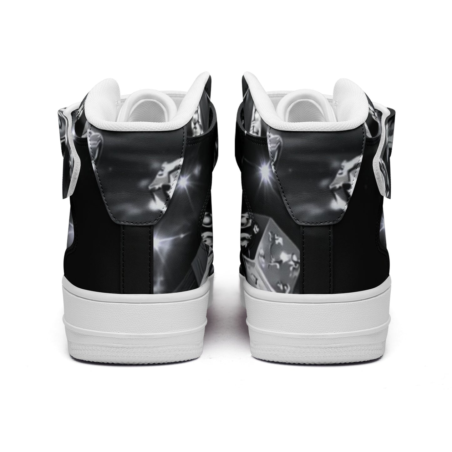BOBOS BLACK AND WHITE HUSTLE high Top Leather Sneakers
