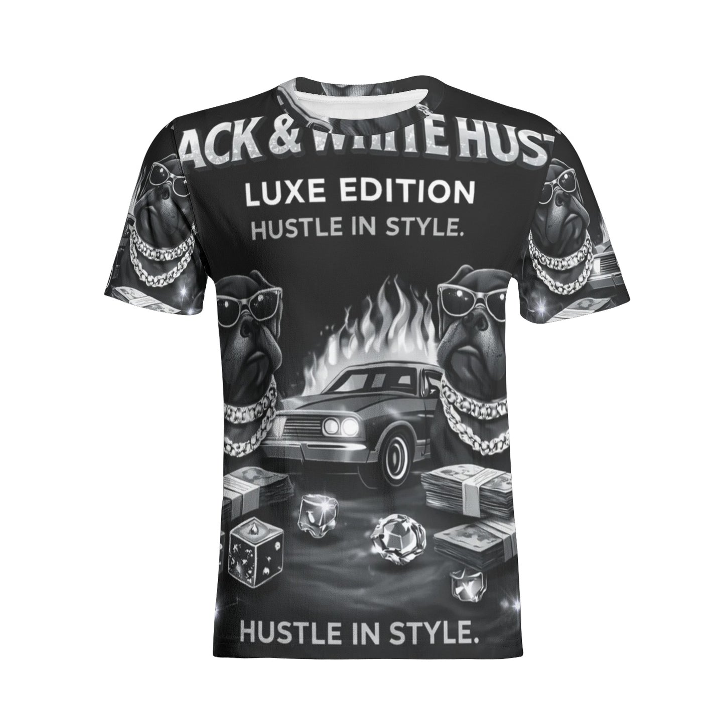 BOBOS BLACK AND WHITE HUSTLE TEES