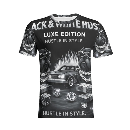 BOBOS BLACK AND WHITE HUSTLE TEES