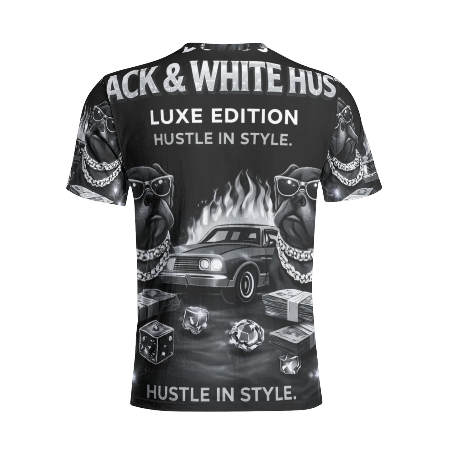BOBOS BLACK AND WHITE HUSTLE TEES