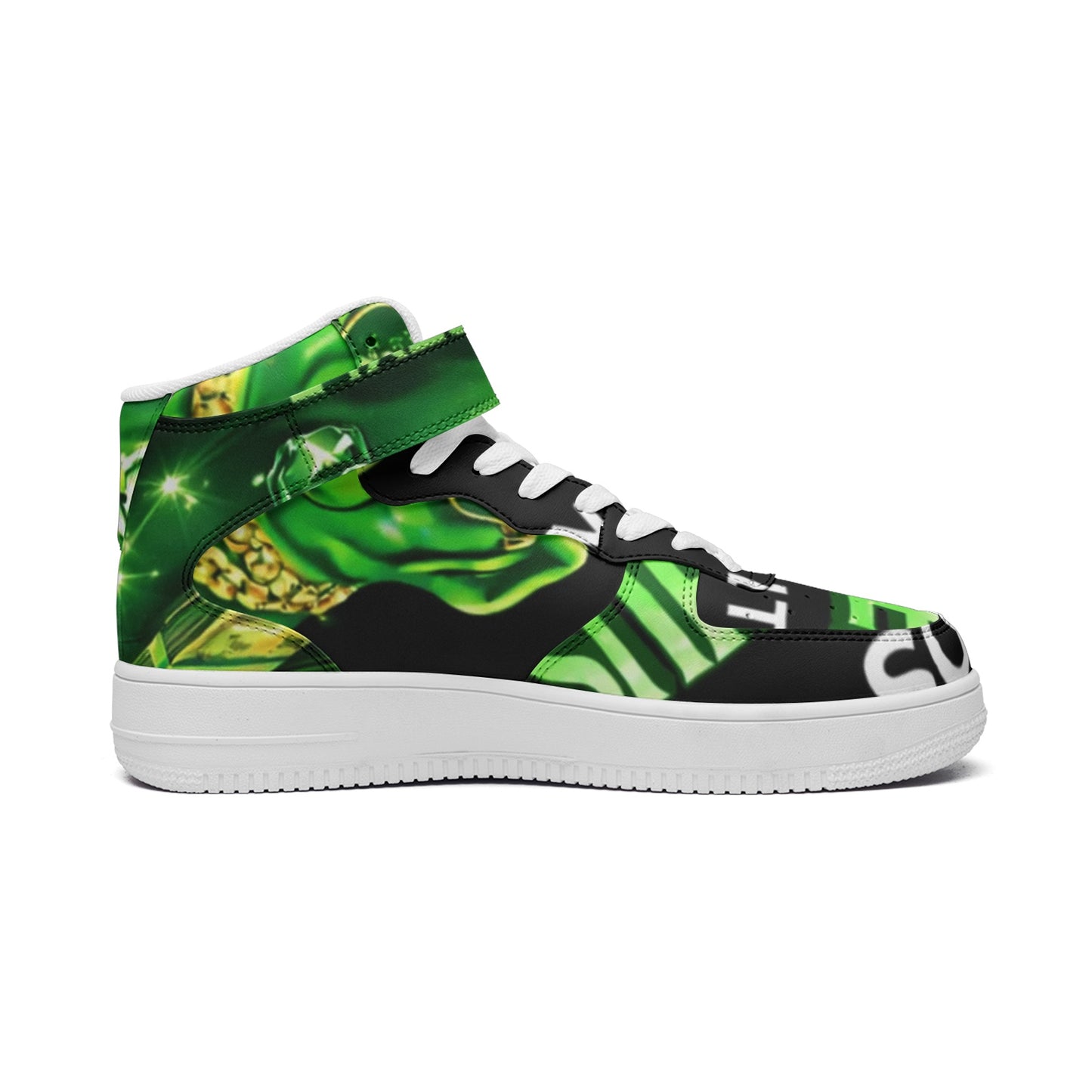 BOBOS MONEY GREEN HUSTLE high Top Leather Sneakers