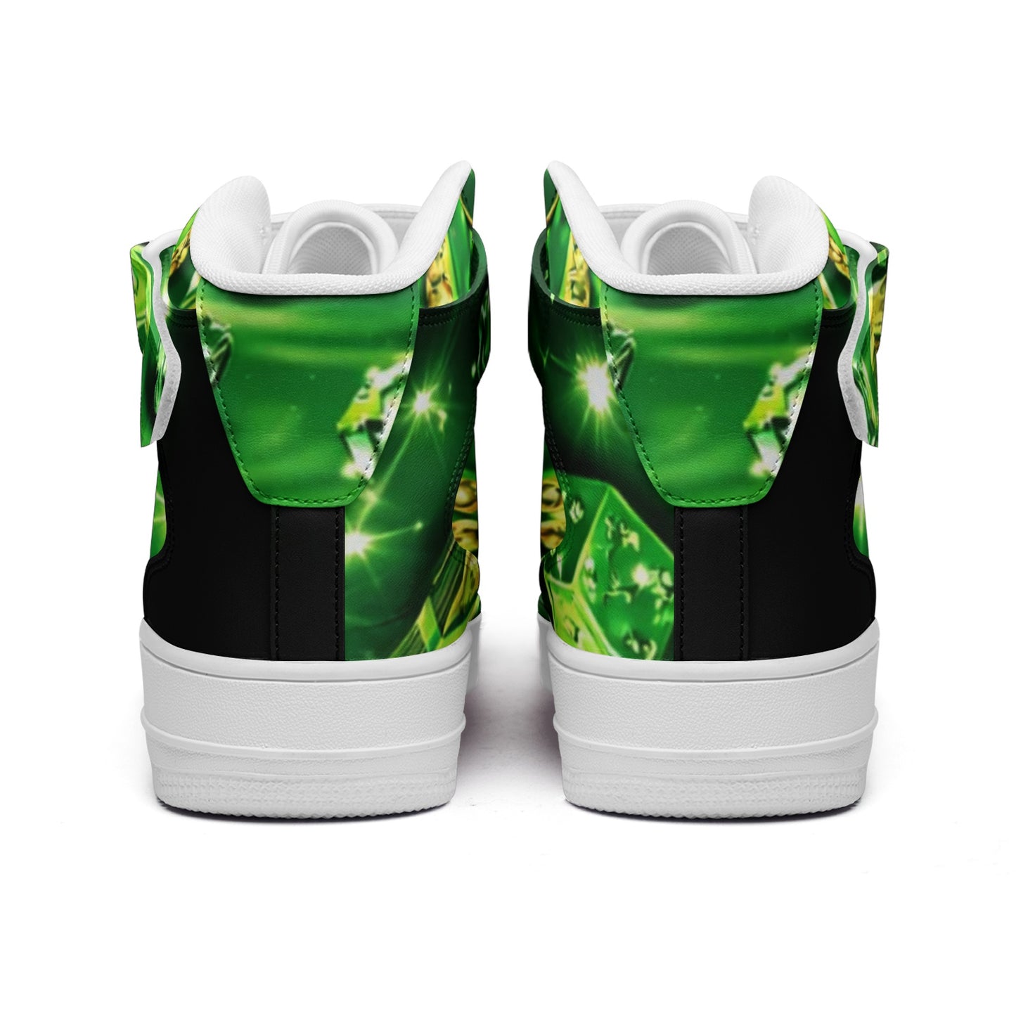 BOBOS MONEY GREEN HUSTLE high Top Leather Sneakers