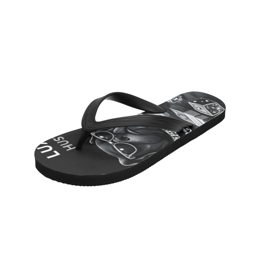 BOBOS BLACK AND WHITE HUSTLE Flip Flops