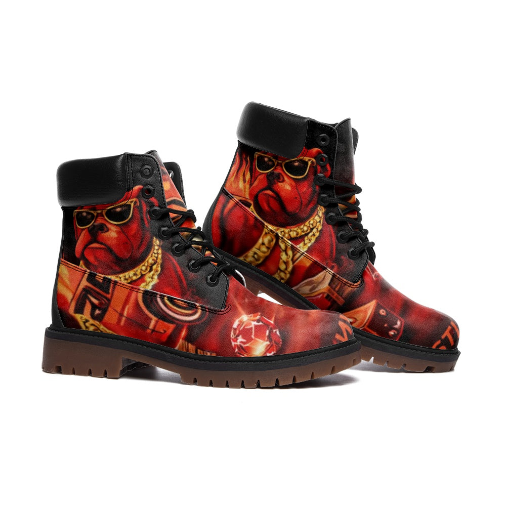 BOBOS BLOODLINE RED Casual Leather Lightweight boots TB