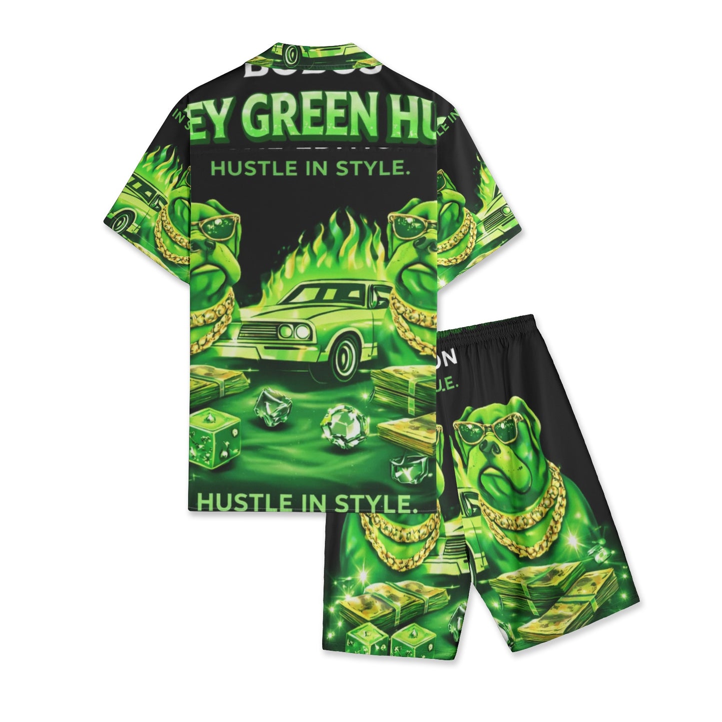BOBOS MONEY GREEN HUSTLE Shirt Sets