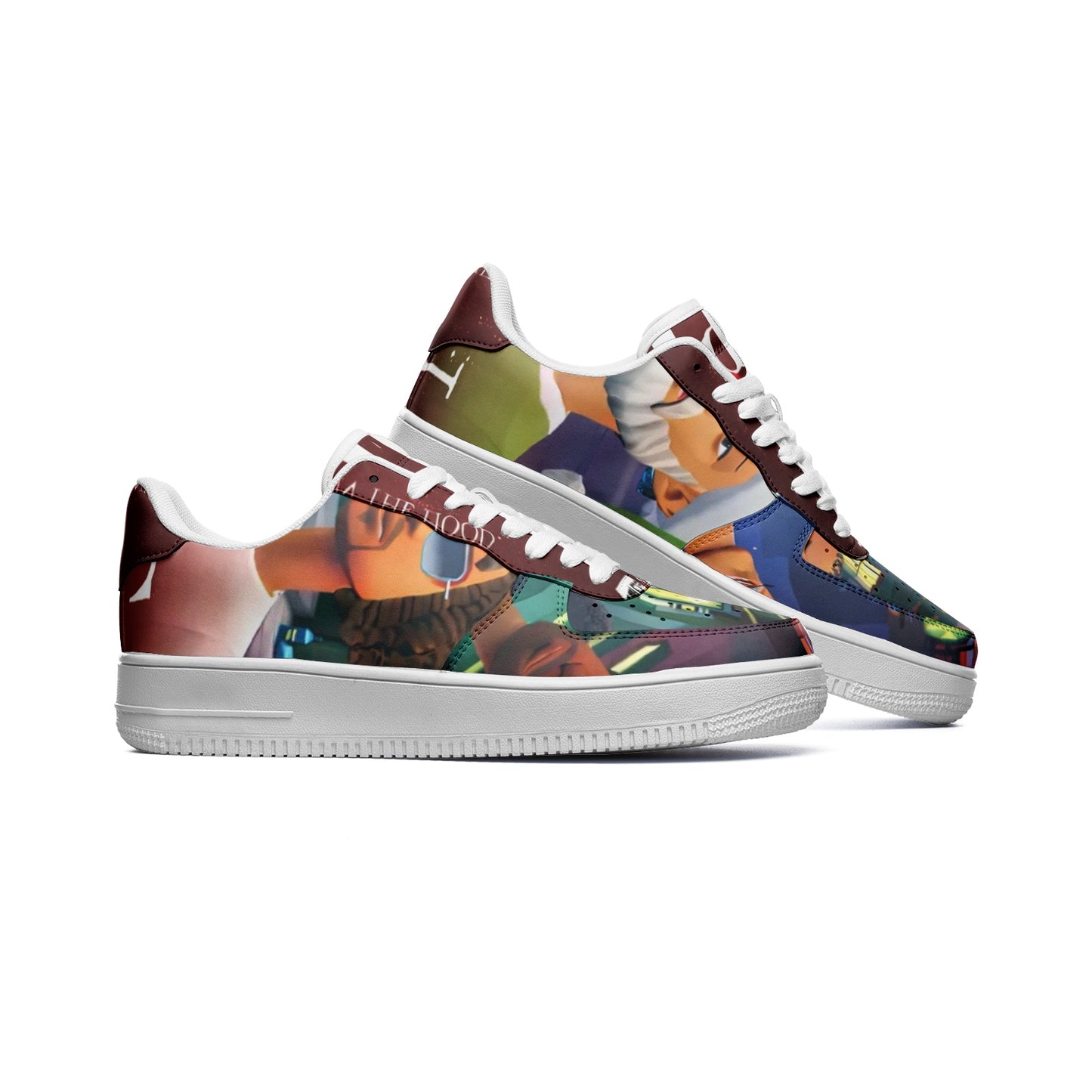HOOD TRIPPIN Low Top Leather Sneakers