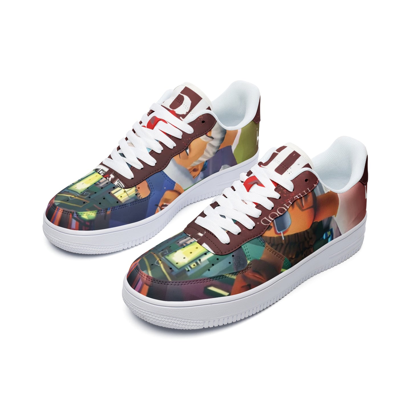 HOOD TRIPPIN Low Top Leather Sneakers
