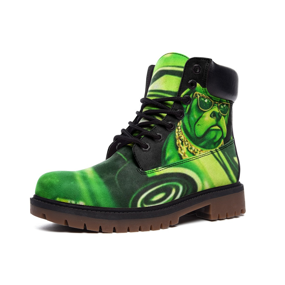 BOBOS MONEY GREEN Casual Leather Lightweight boots TB