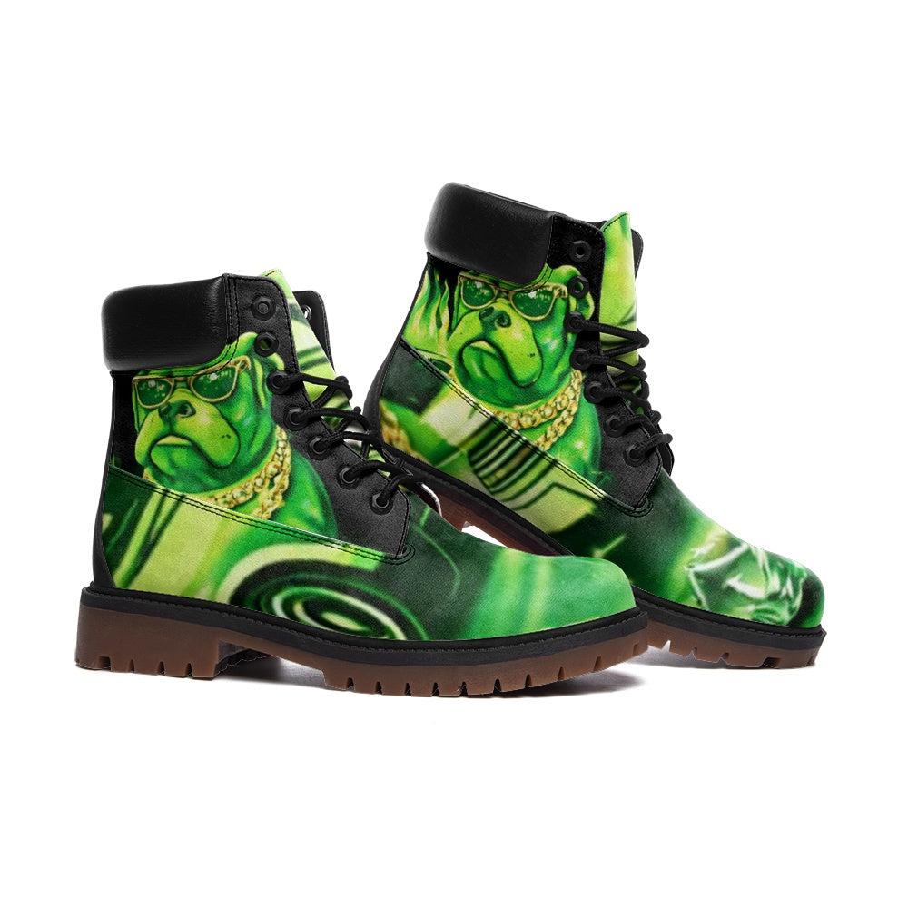 BOBOS MONEY GREEN Casual Leather Lightweight boots TB
