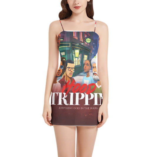 Sleeveless Square Neckline Spaghetti Strap Mini Dress