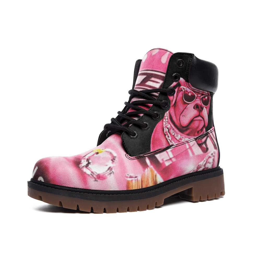 BOBOS PINK HUSTLE Casual Leather Lightweight boots TB