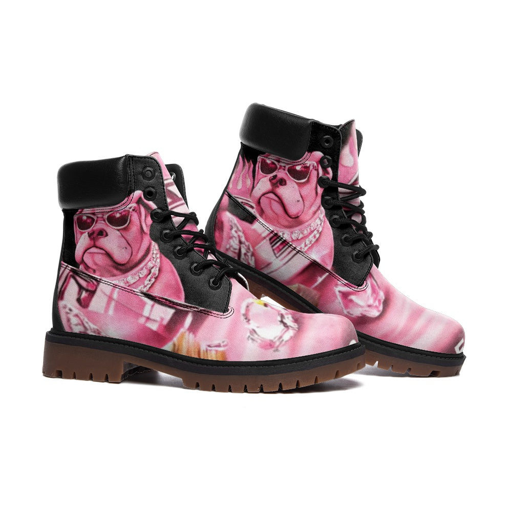BOBOS PINK HUSTLE Casual Leather Lightweight boots TB