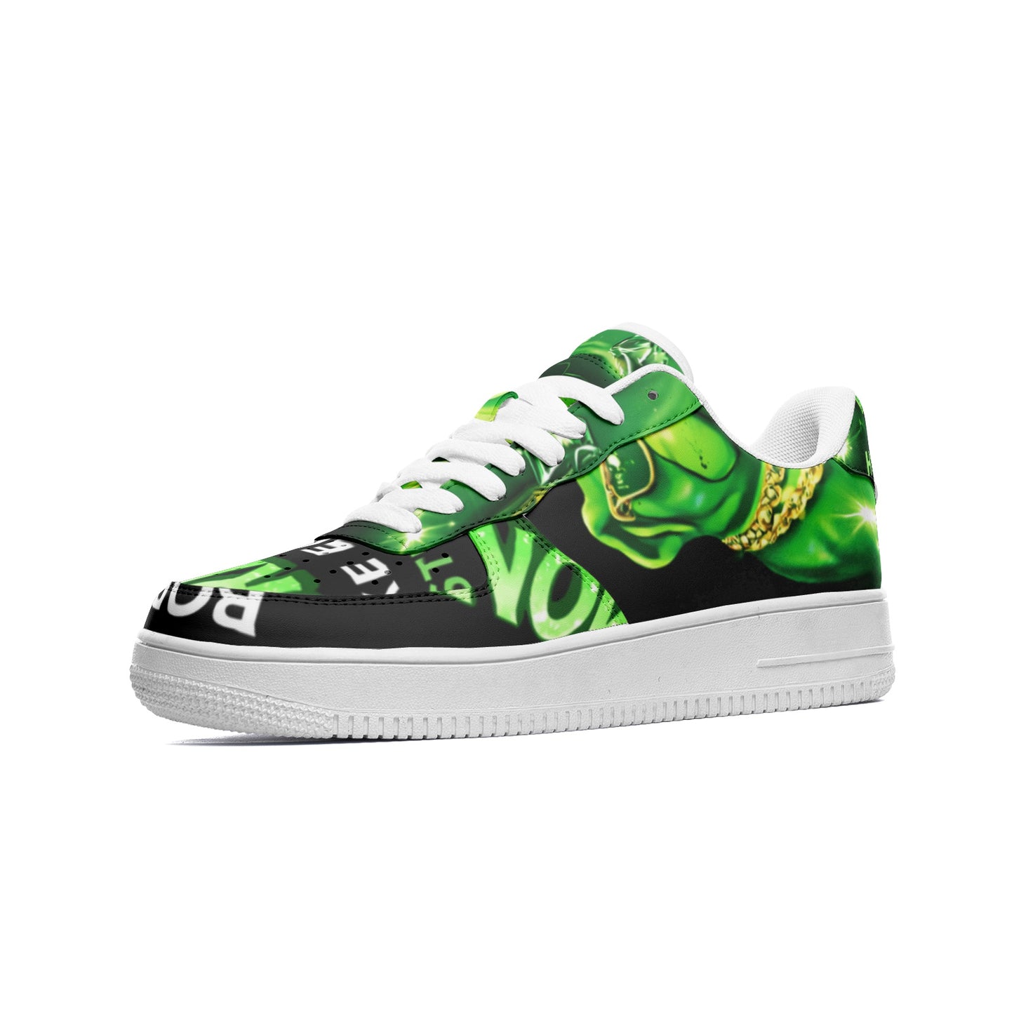 BOBOS MONEY GREEN Low Top Leather Sneakers