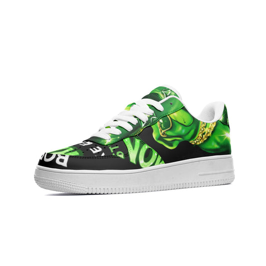 BOBOS MONEY GREEN Low Top Leather Sneakers