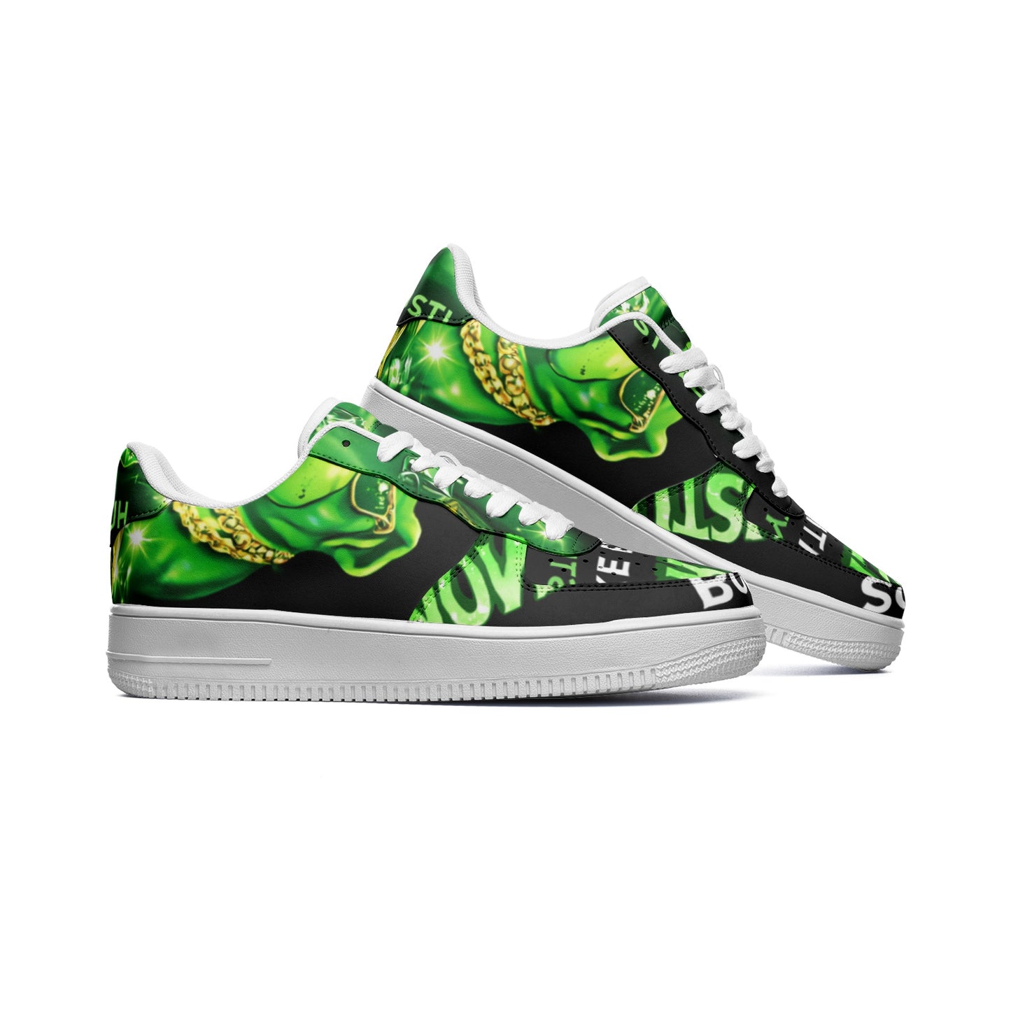 BOBOS MONEY GREEN Low Top Leather Sneakers