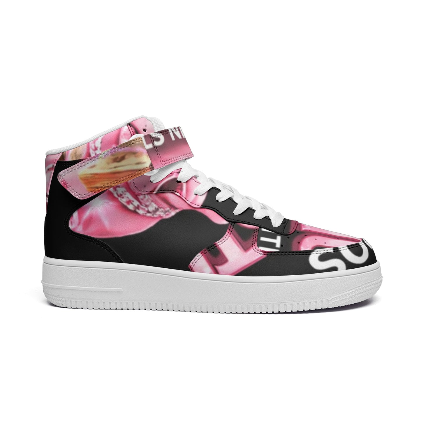 BOBOS PINK HUSTLE high Top Leather Sneakers
