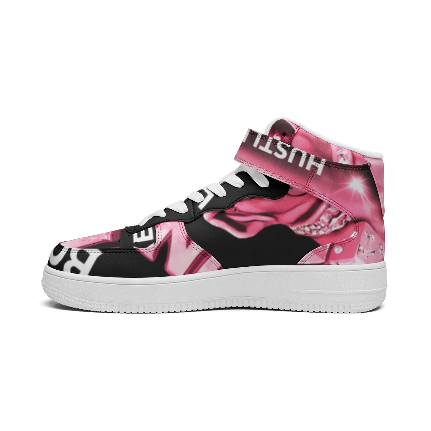 BOBOS PINK HUSTLE high Top Leather Sneakers