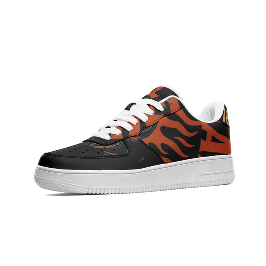 BOBOS HELL Yeah FIRE Low Top Leather Sneakers