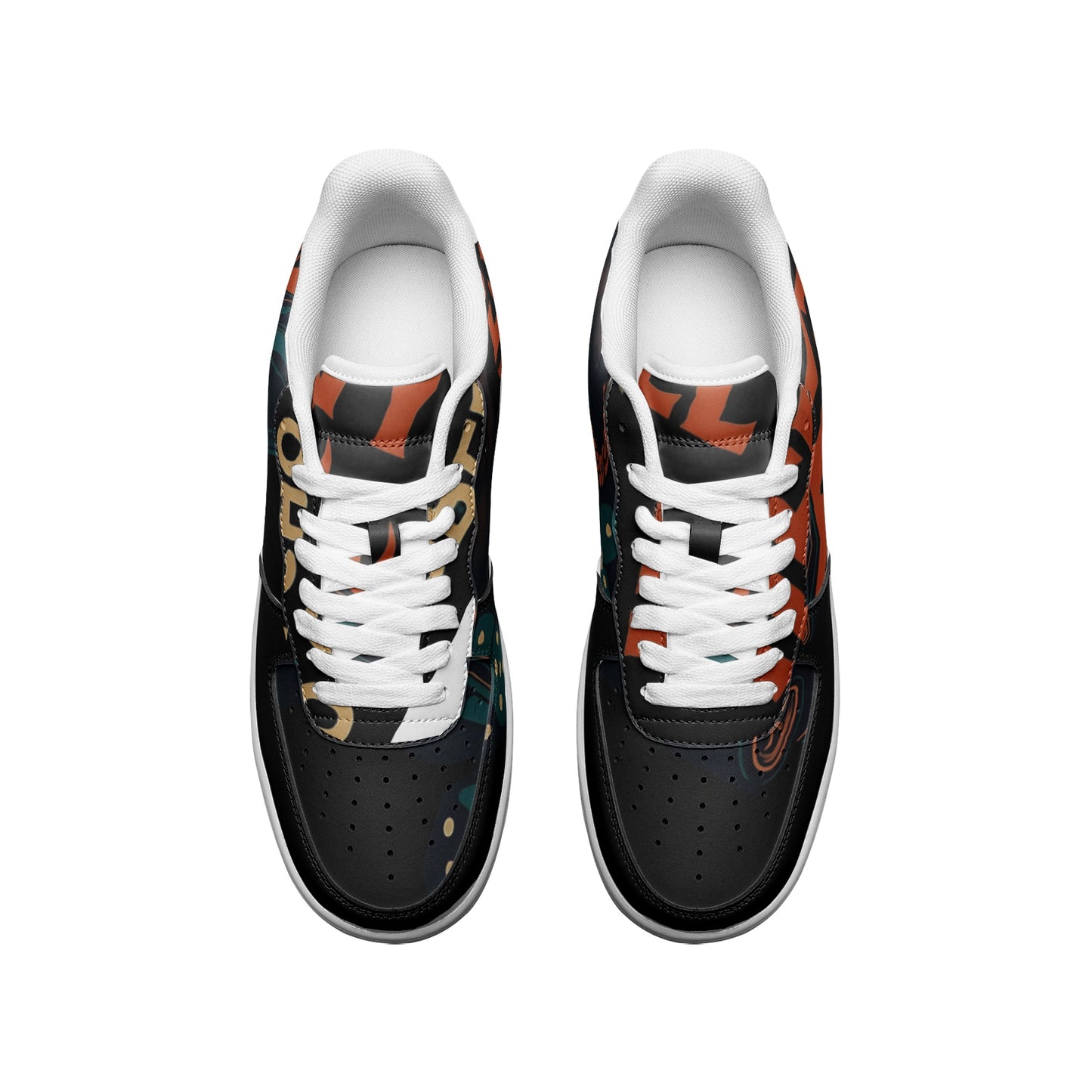 BOBOS HELL Yeah FIRE Low Top Leather Sneakers