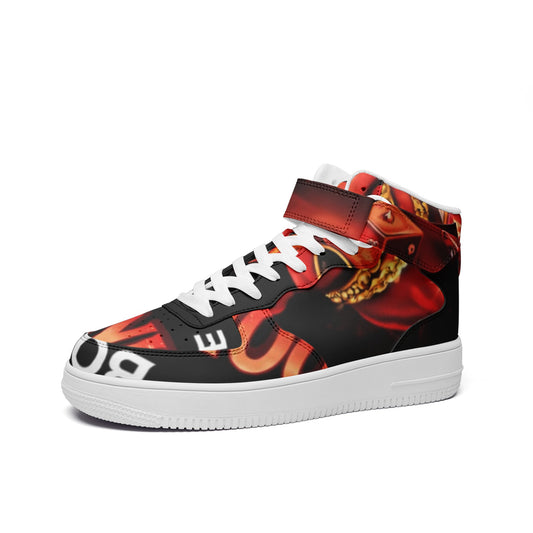 BOBOS BLOODLINE RED High Top Leather Sneakers