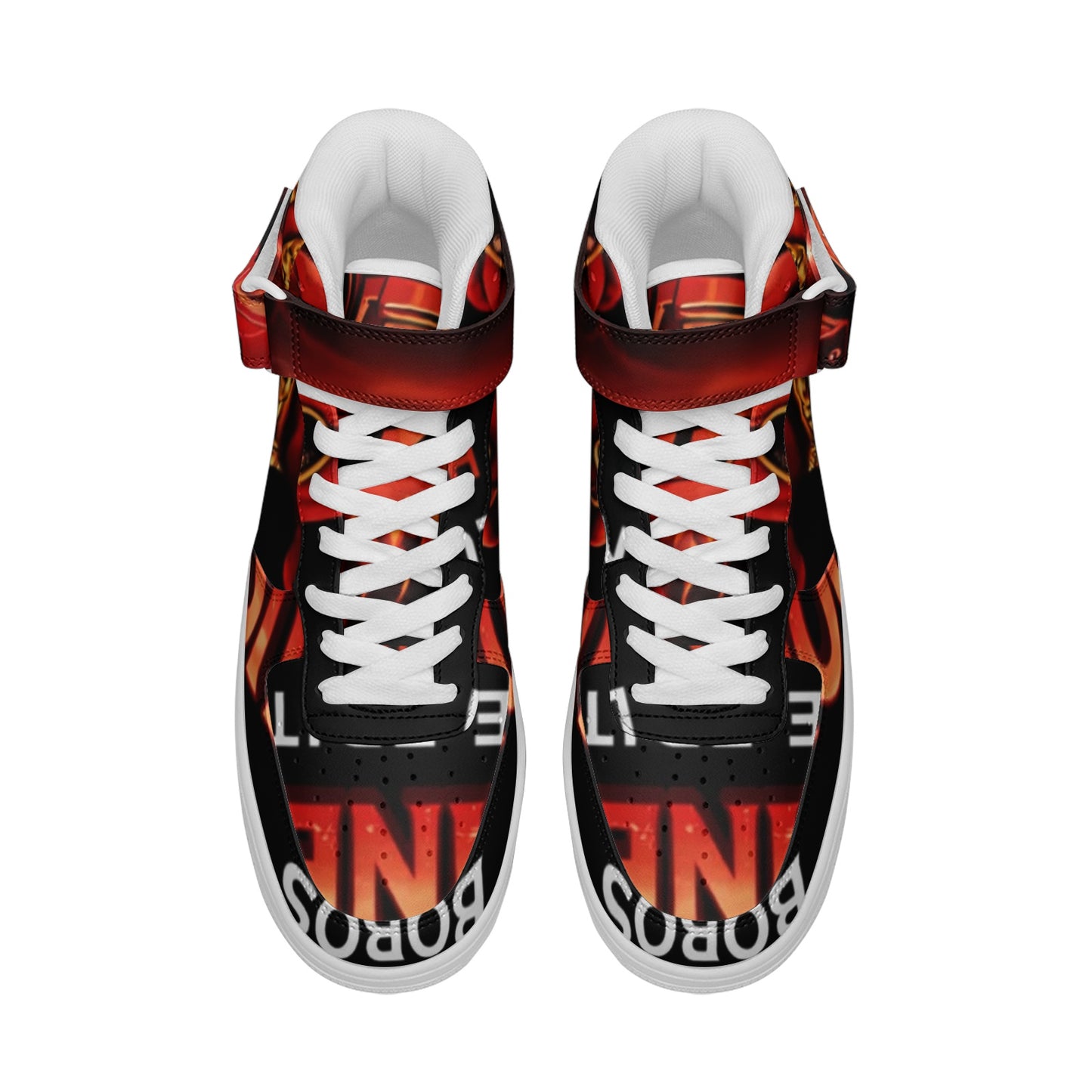 BOBOS BLOODLINE RED High Top Leather Sneakers